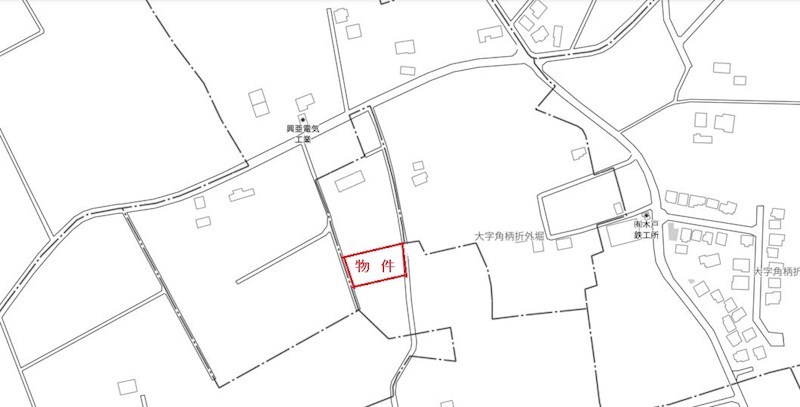 2032　三戸郡階上町大字角柄折字新田　土地 案内図