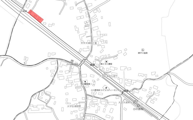 2078　上北郡東北町大字大浦字家ノ裏　土地 案内図