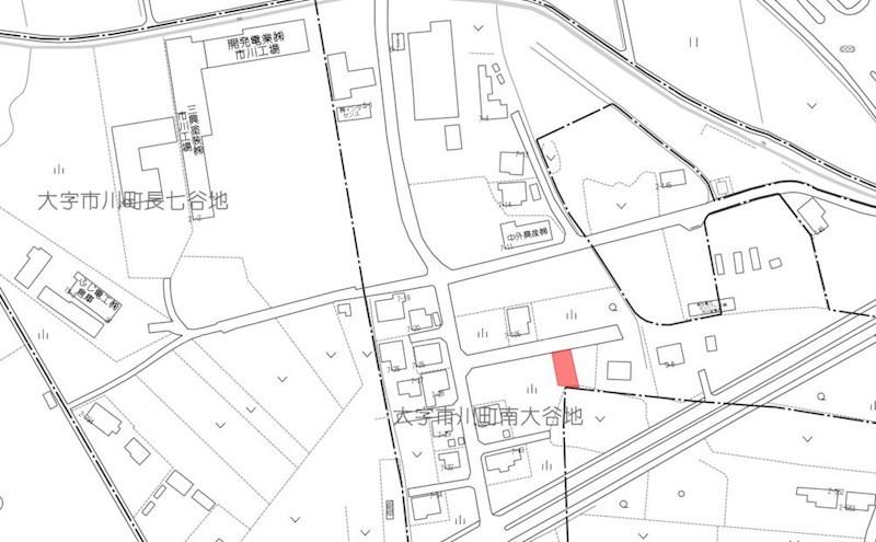 2133　八戸市大字市川町字南大谷地　土地 現地案内図