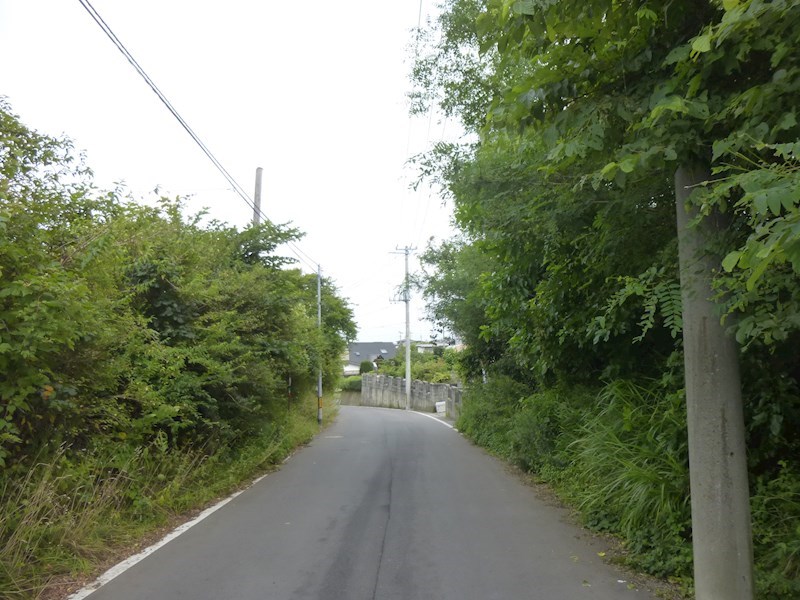 2136　八戸市大字鮫町字古馬屋　土地 現地写真（前面道路含む現地写真）