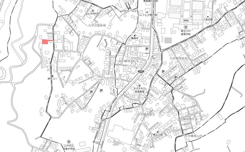 2156　青森県八戸市大字沢里字沢里山　土地 現地案内図