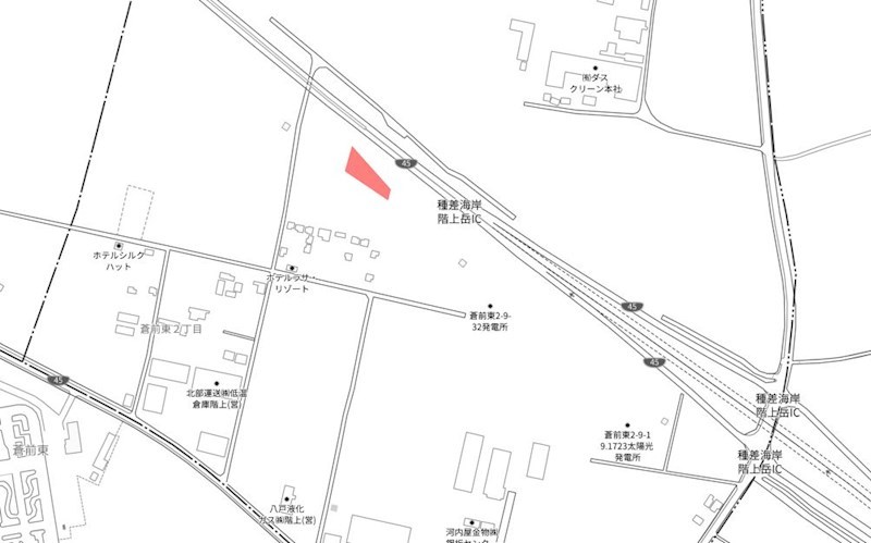 2193　三戸郡階上町蒼前東2丁目 現地案内図