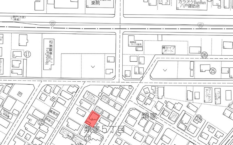5464　八戸市類家5丁目　中古住宅※ただ今商談中です 現地案内図