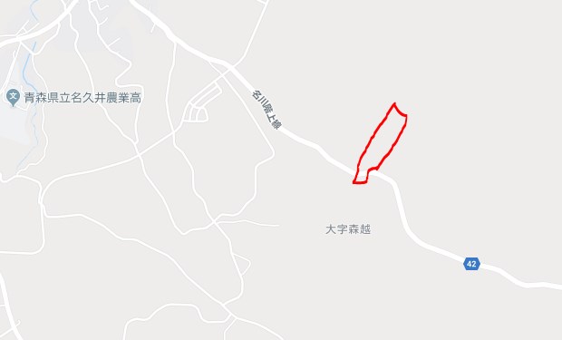 2327　三戸郡南部町大字森越字志民　土地　※ただ今商談中です 現地案内図