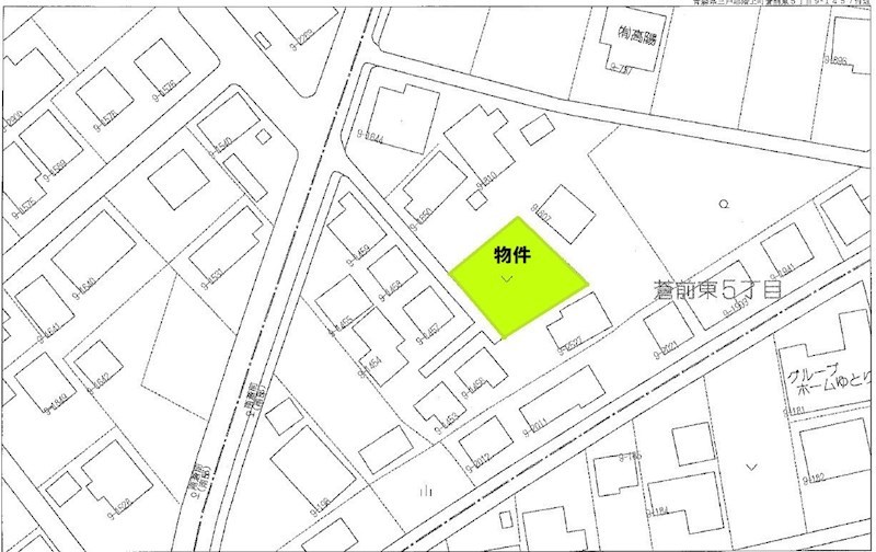 2384　三戸郡階上町蒼前東5丁目　土地 現地案内図