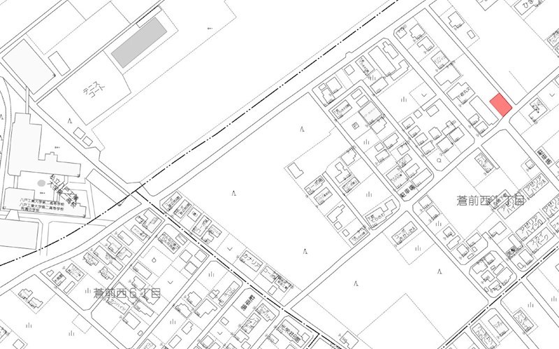 2429　三戸郡階上町蒼前西一丁目　土地 現地案内図