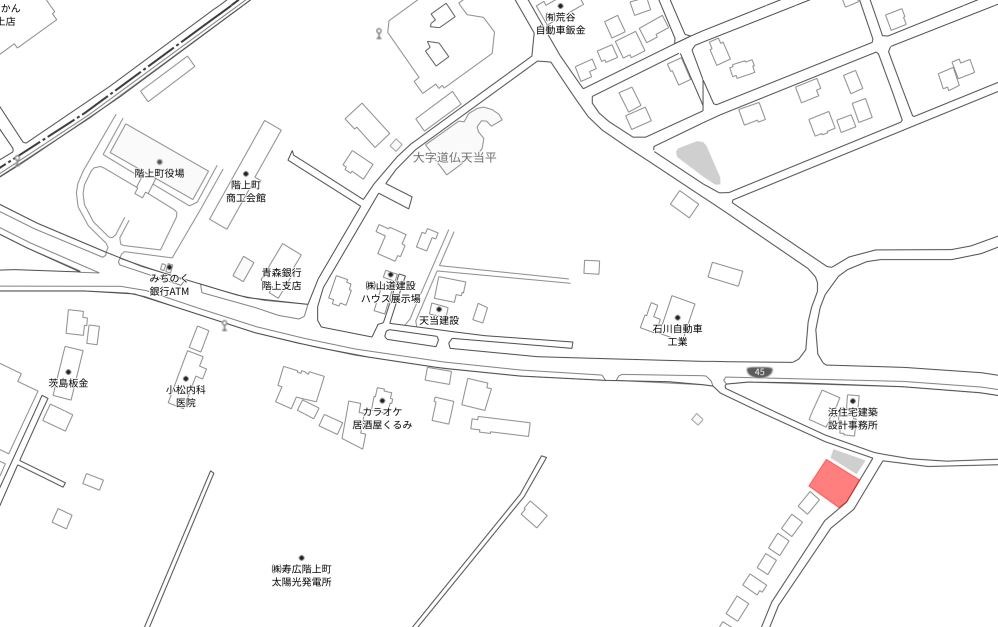 2465　三戸郡階上町大字道仏字天当平　土地 現地案内図