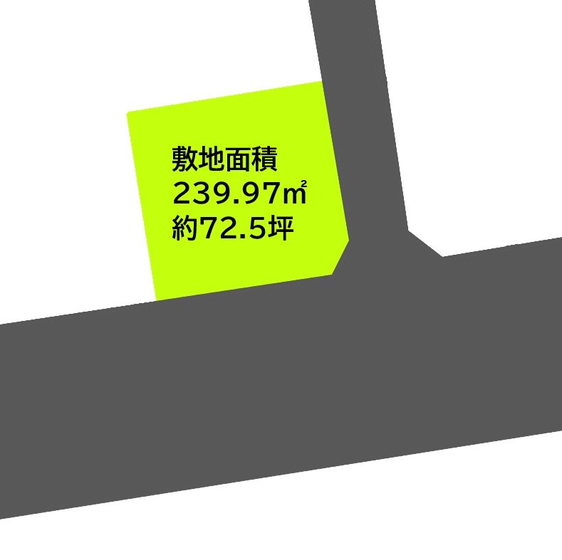 2542　八戸市多賀台3丁目　土地※ただ今商談中です 間取図・土地図