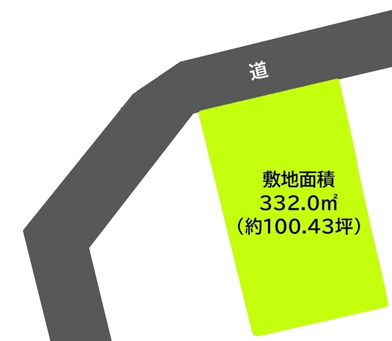 2543　三戸郡階上町蒼前東8丁目　土地 間取図・土地図