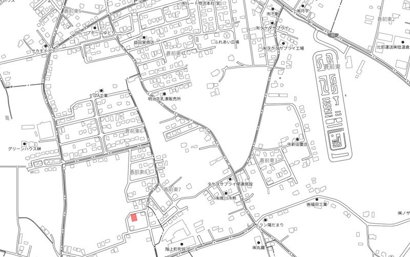 2543　三戸郡階上町蒼前東8丁目　土地 現地案内図