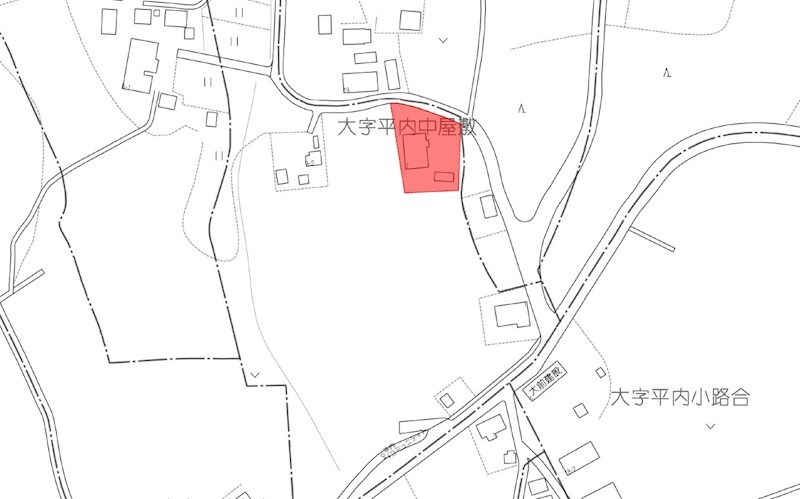 5293　三戸郡階上町大字平内字中屋敷　中古住宅 現地案内図