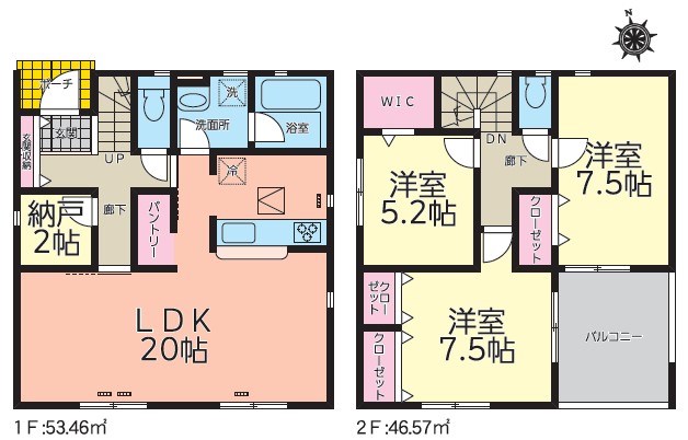 5453　クレイドルガーデン三沢市松園町第5　新築分譲住宅　4号棟※ただ今商談中です 間取図・土地図