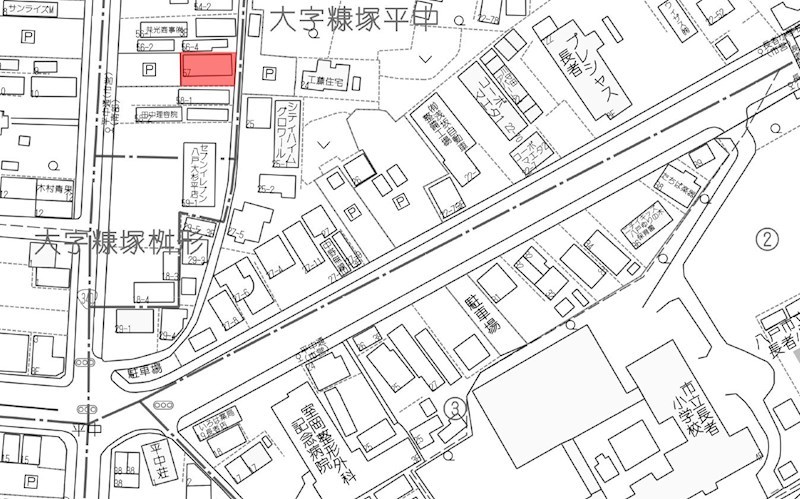 5461　八戸市上組町　売アパート（オーナーチェンジ物件） 現地案内図