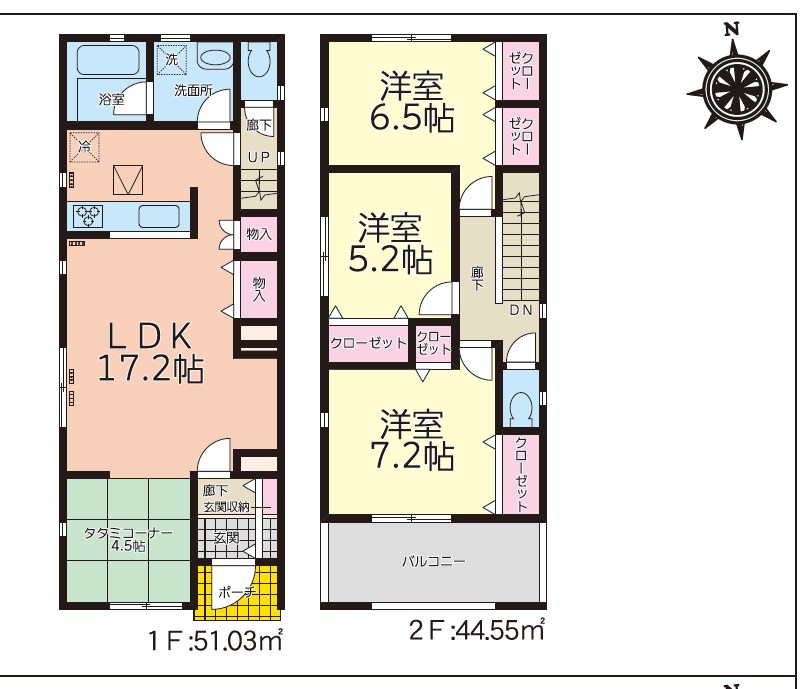 5468　クレイドルガーデン八戸市沼館第6・1号棟※ただいま商談中です 間取図・土地図