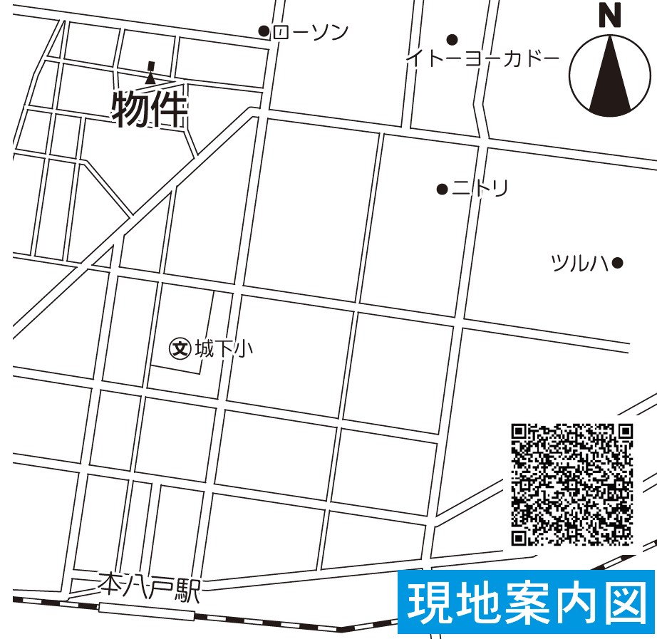 5468　クレイドルガーデン八戸市沼館第6・1号棟※ただいま商談中です 現地案内図