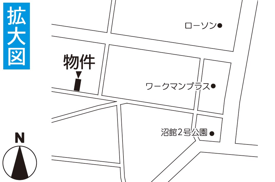 5468　クレイドルガーデン八戸市沼館第6・1号棟※ただいま商談中です 現地案内図
