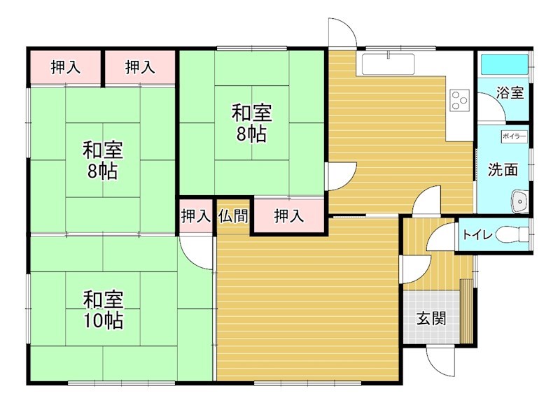 5480　三戸郡階上町大字道仏字耳ヶ吠　中古住宅※ただいま商談中です 間取図・土地図
