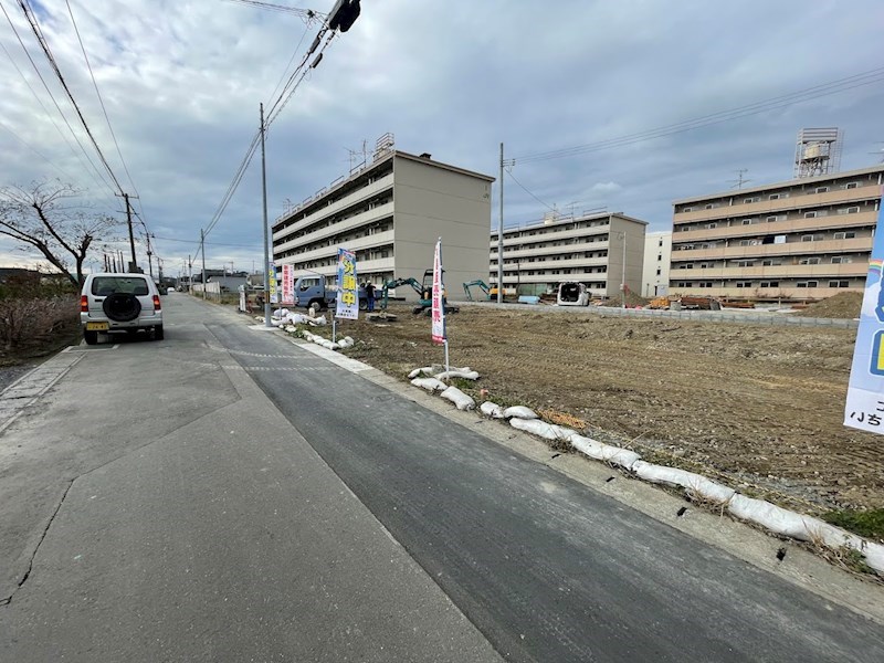 5486　クレイドルガーデン八戸市尻内町第14　新築分譲住宅　1号棟※ただいま商談中です 現地写真（前面道路含む現地写真）