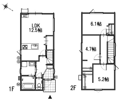 5495　十和田市西五番町DC・B棟※ただ今商談中です 間取図・土地図