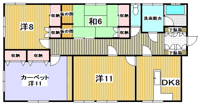 荒屋貸家 間取り
