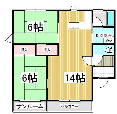 グレース桔梗C 間取り