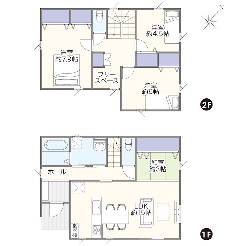 5402　サンガーデン長苗代No.11　新築住宅 間取図・土地図