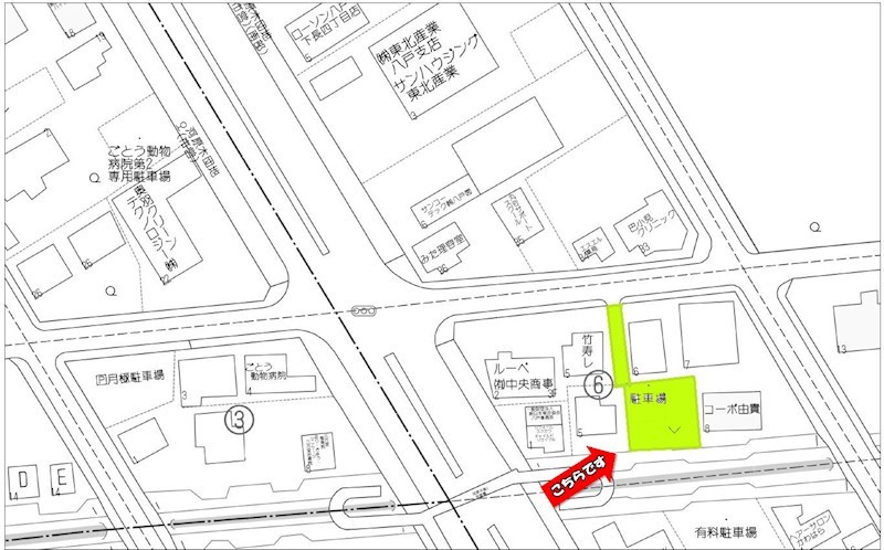 2473　八戸市下長４丁目　土地 現地案内図