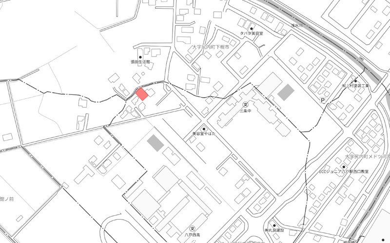 2517　八戸市大字尻内町字中根市　土地 現地案内図