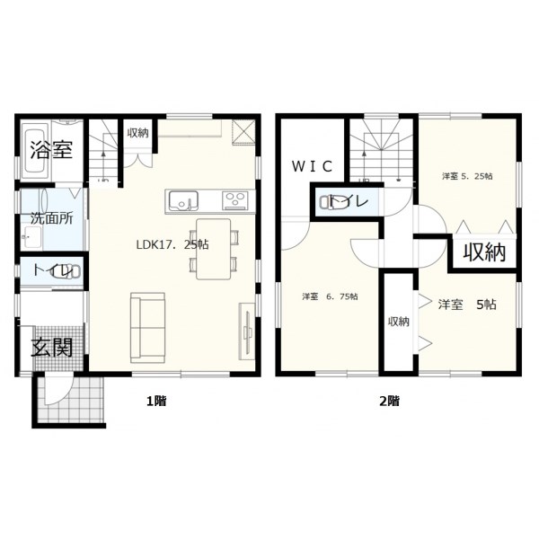 5352　三沢市大字三沢字南山・C棟　建売住宅   間取図
