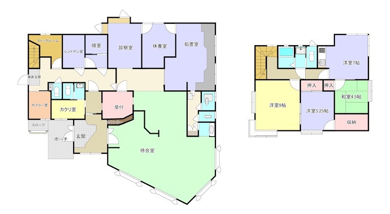 5354　八戸市下長４丁目　（旧）巴クリニック 間取図