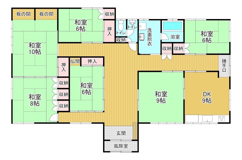 5397　六戸町大字下吉田字沼田　中古住宅 間取図・土地図