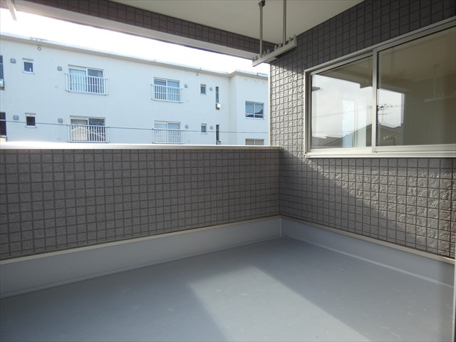 5451　クレイドルガーデン三沢市松園町第5　新築分譲住宅　2号棟 現地写真（バルコニー）