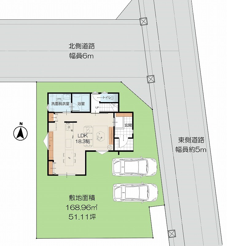 5503　八戸市城下一丁目・A棟　新築建売住宅 全体区画図