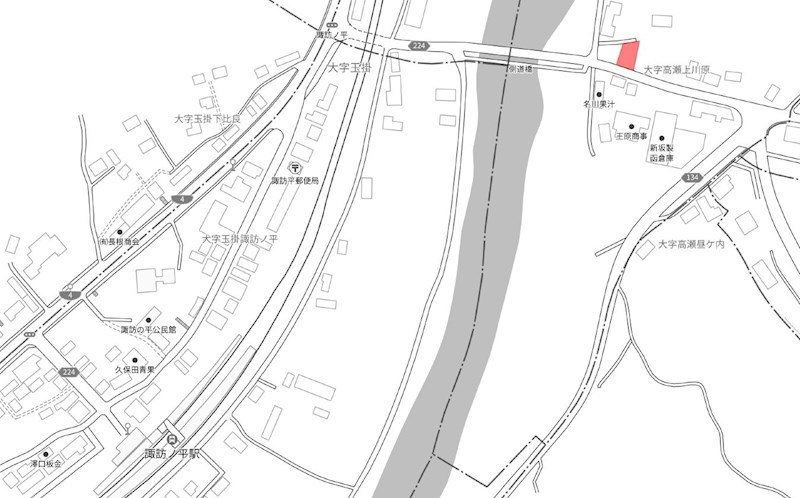 2101　青森県三戸郡南部町大字高瀬字上川原　土地 現地案内図