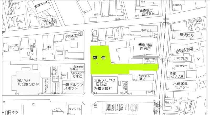 2374　上北郡おいらせ町上明堂　土地 現地案内図