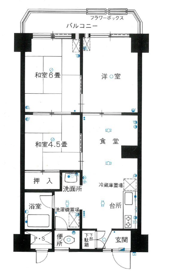 5507　ホワイトレジデンス八戸　508号 間取図・土地図