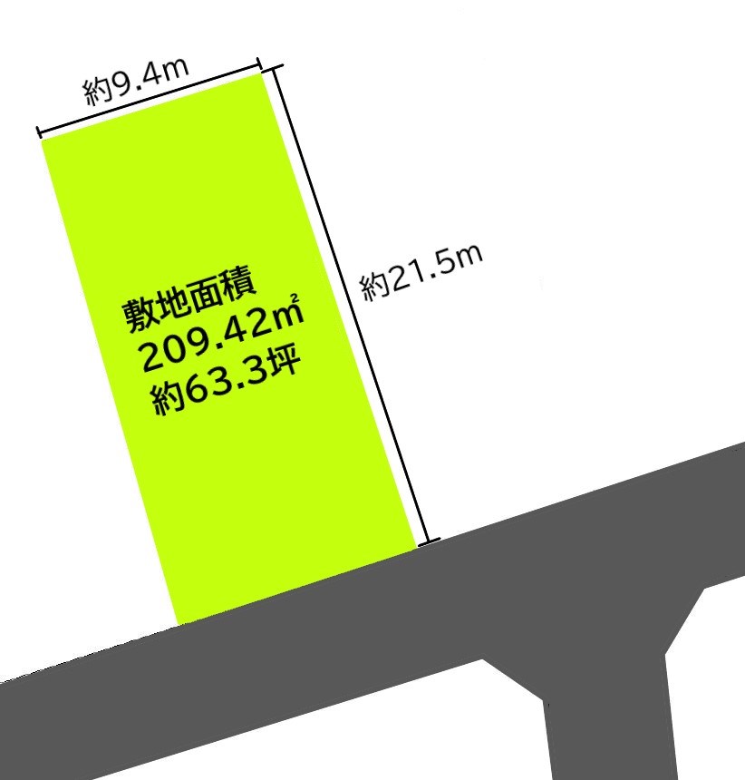 2559　八戸市多賀台2丁目　土地※ただいま商談中です 間取図・土地図