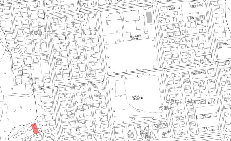 2559　八戸市多賀台2丁目　土地※ただいま商談中です 現地案内図