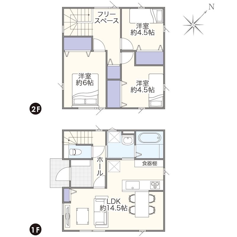 5518　サンシティ沼館No.4　建売住宅 間取図・土地図