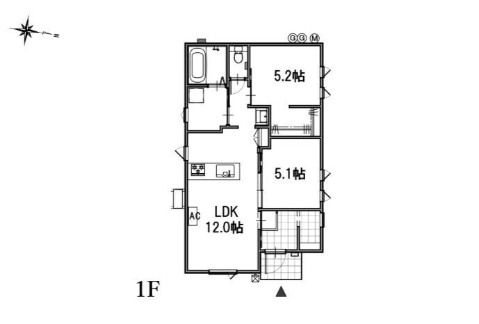 5521　八戸市多賀台三丁目DC・B棟※ただ今商談中です 間取図・土地図