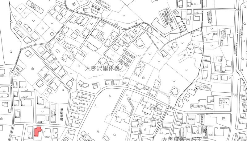 5525　八戸市大字沢里字休場　中古住宅 現地案内図