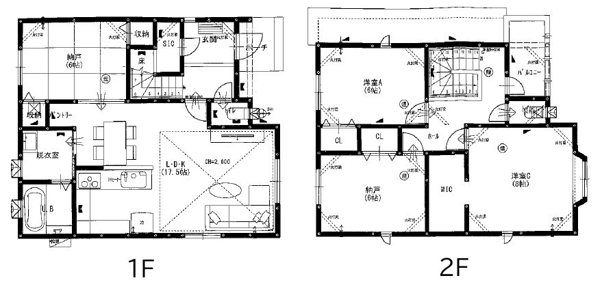 5530　八戸市多賀台3丁目　B棟　新築住宅※ただ今商談中です 間取図・土地図