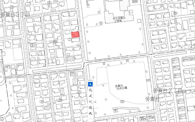5530　八戸市多賀台3丁目　B棟　新築住宅※ただ今商談中です 現地案内図