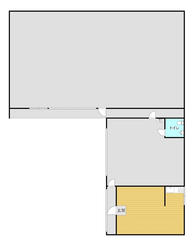 5531　上北郡六戸町大字折茂字今熊　倉庫・事務所・店舗 間取図・土地図