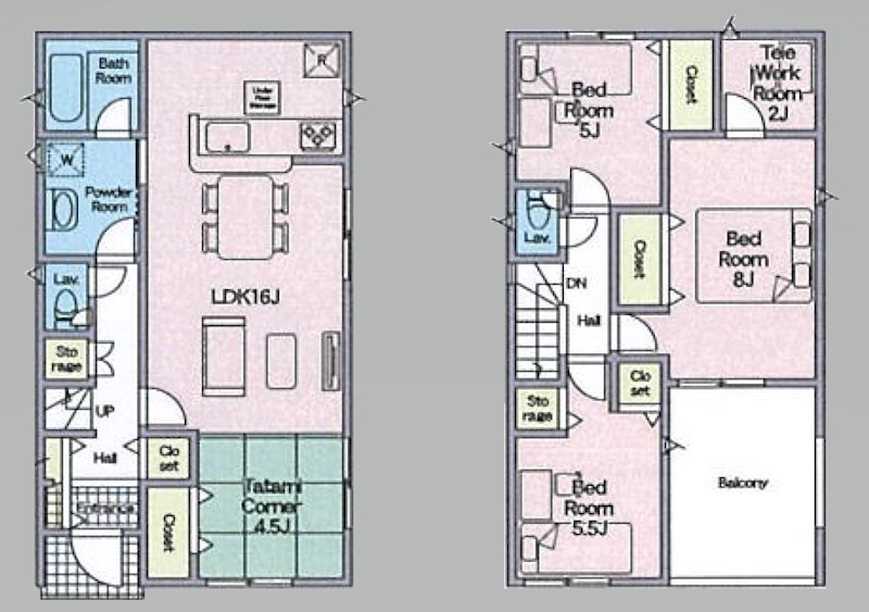 5539　クレイドルガーデン八戸市根城第7　新築分譲住宅　2号棟※ただいま商談中です 間取図・土地図