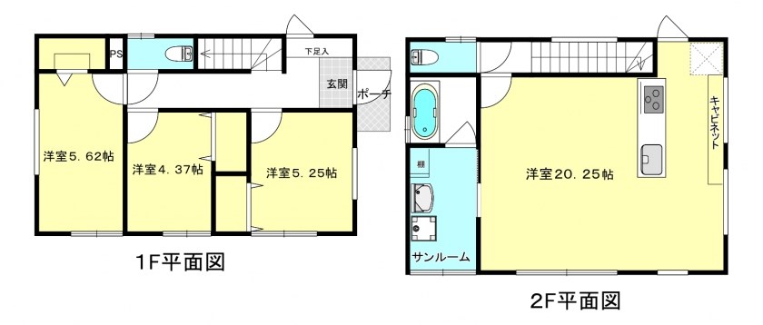 5549　八戸市大久保袖ノ沢　H棟　建売住宅※ただ今商談中です 間取図・土地図