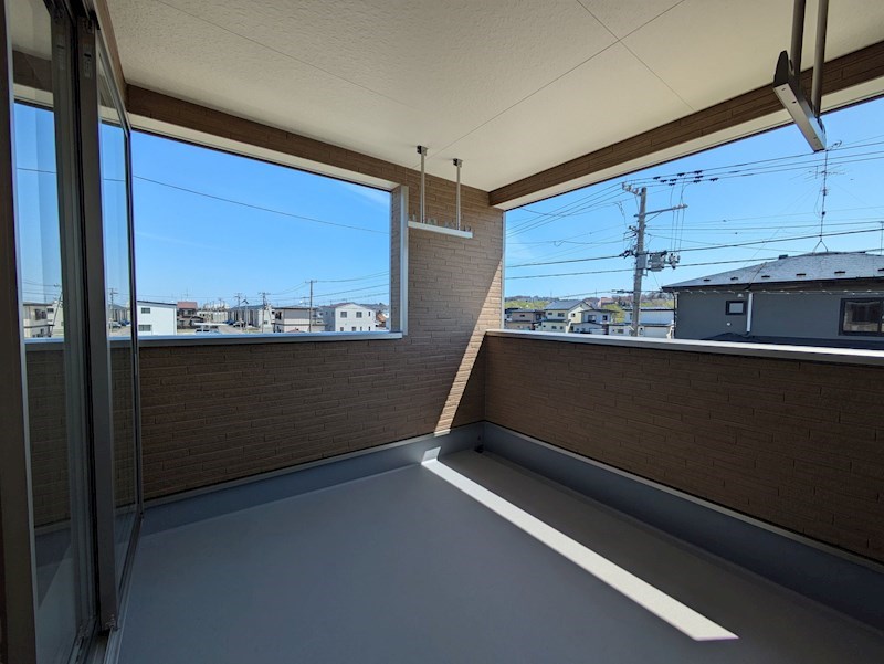 5488　クレイドルガーデン八戸市尻内町第14　新築分譲住宅　3号棟※ただいま商談中です 現地写真（バルコニー）