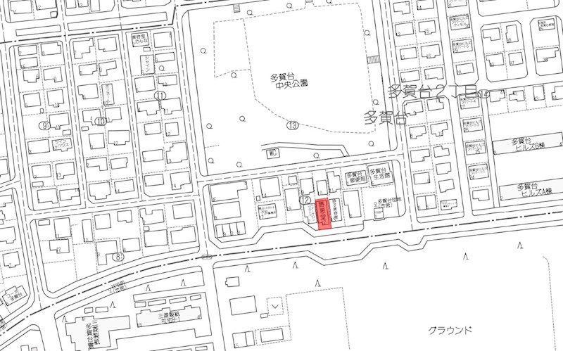 5560　八戸市多賀台2丁目　店舗 現地案内図
